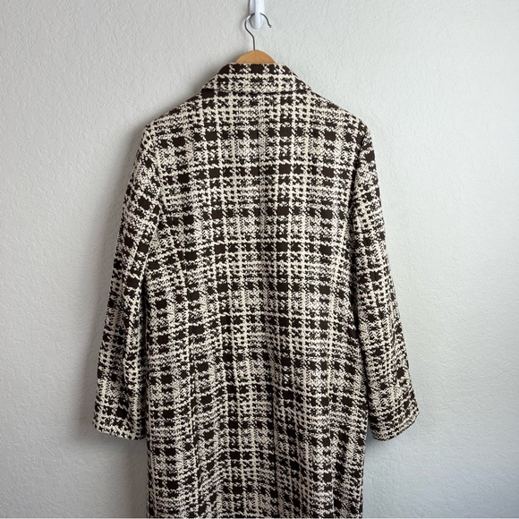 Ann Taylor Coat Plaid Jacket Collared Tweed - Picture 11 of 15